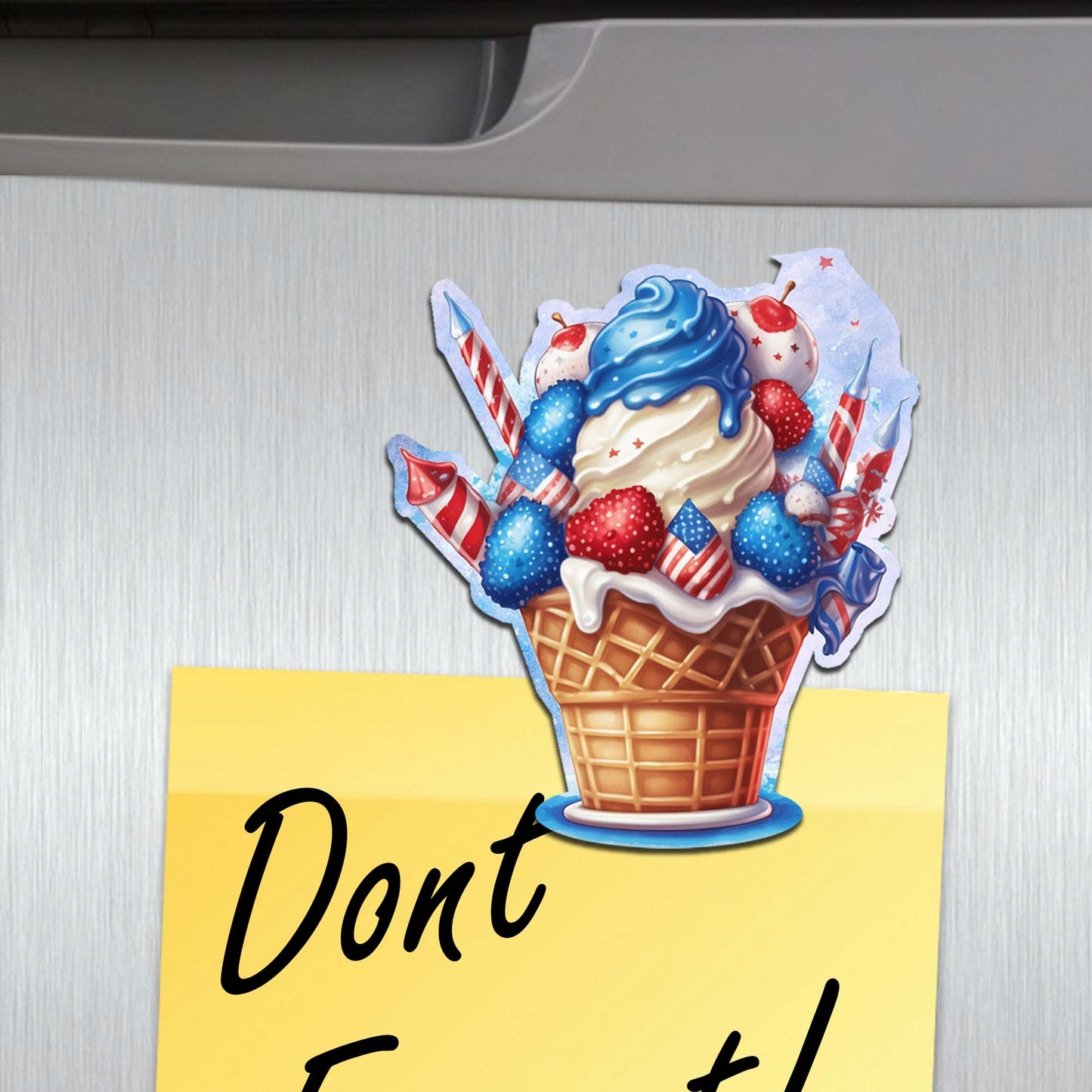 American Farmhouse Decorative Wooden Magnets Set of 6 by G. Debrekht - Patriotic Decor - 8090001G-S6