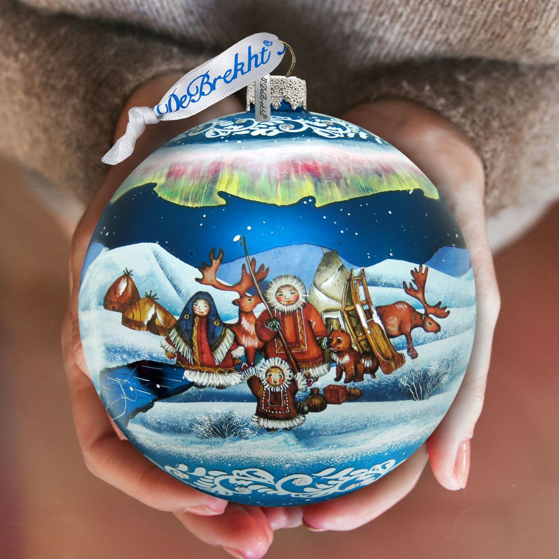 Northern Light Ball Glass Ornament Limited Edition by G. DeBrekht - Christmas Decor - 73856