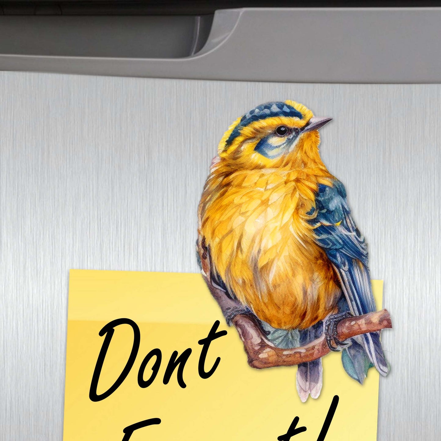 Winter Birds Decorative Wooden Magnets Set of 6 by G. Debrekht - Christmas Decor - 8090005G-S6