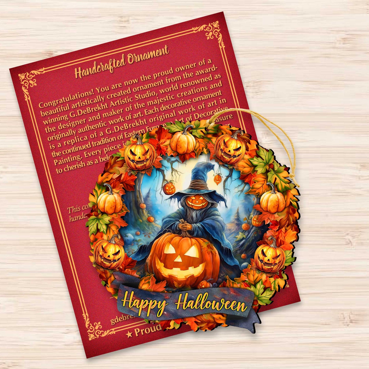 Happy Halloween Wreath Ornaments by G. Debrekht  - Halloween Decor - 8652821