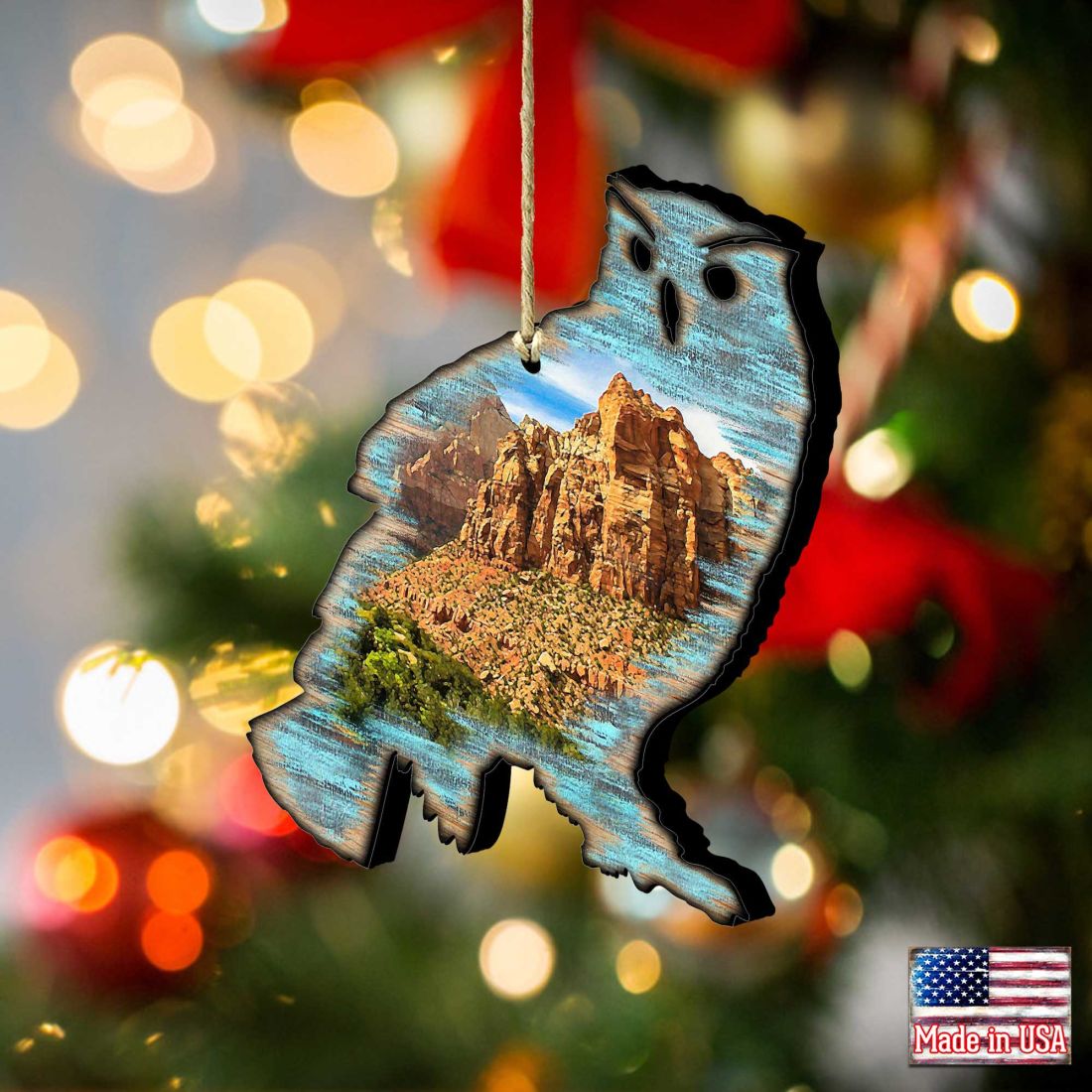 Owl Wooden Ornaments by Nature Wonders - Wildlife Holiday Decor - 8198161