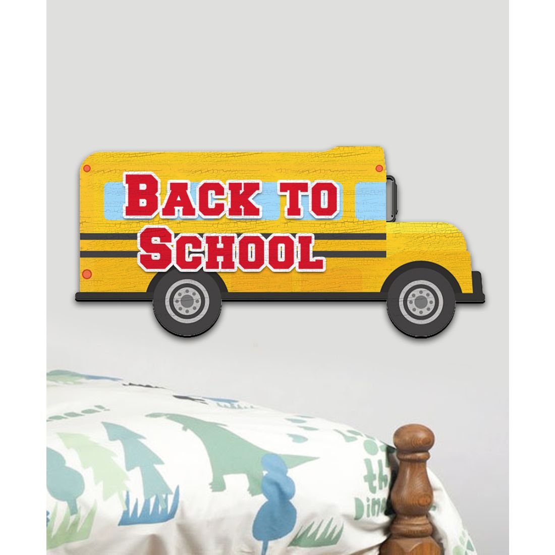 School Bus "Back to School" Holiday Door Decor - Love Family Kids Decor - 8114046-2H