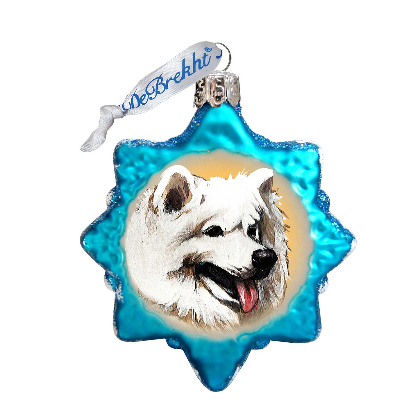 White Husky Mercury Glass Ornament by G. DeBrekht - Pets Dog and Cats Decor - 774017