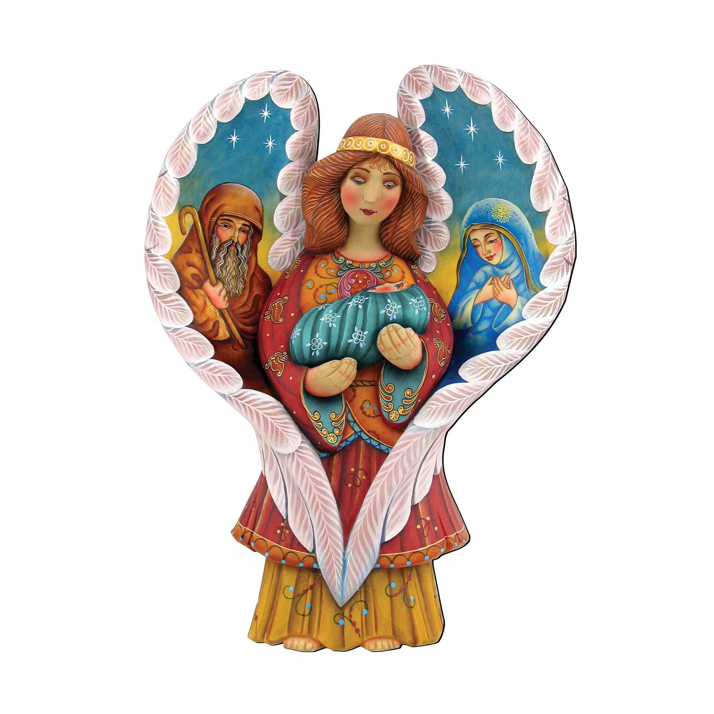 Holy Family Angel Door Decor by G. DeBrekht - Nativity Holiday Decor - 8154107H
