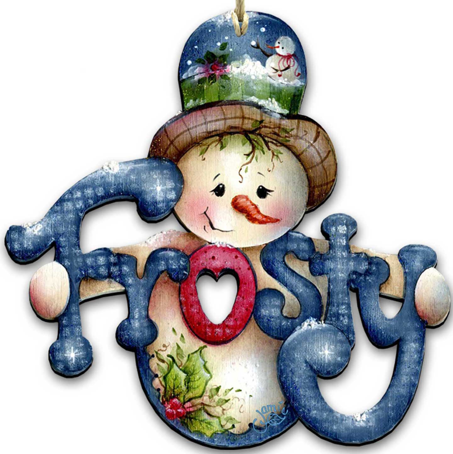 Frosty Christmas Door Decor by Jamie Mills-Price - Christmas Santa Snowman Decor - 8457505H
