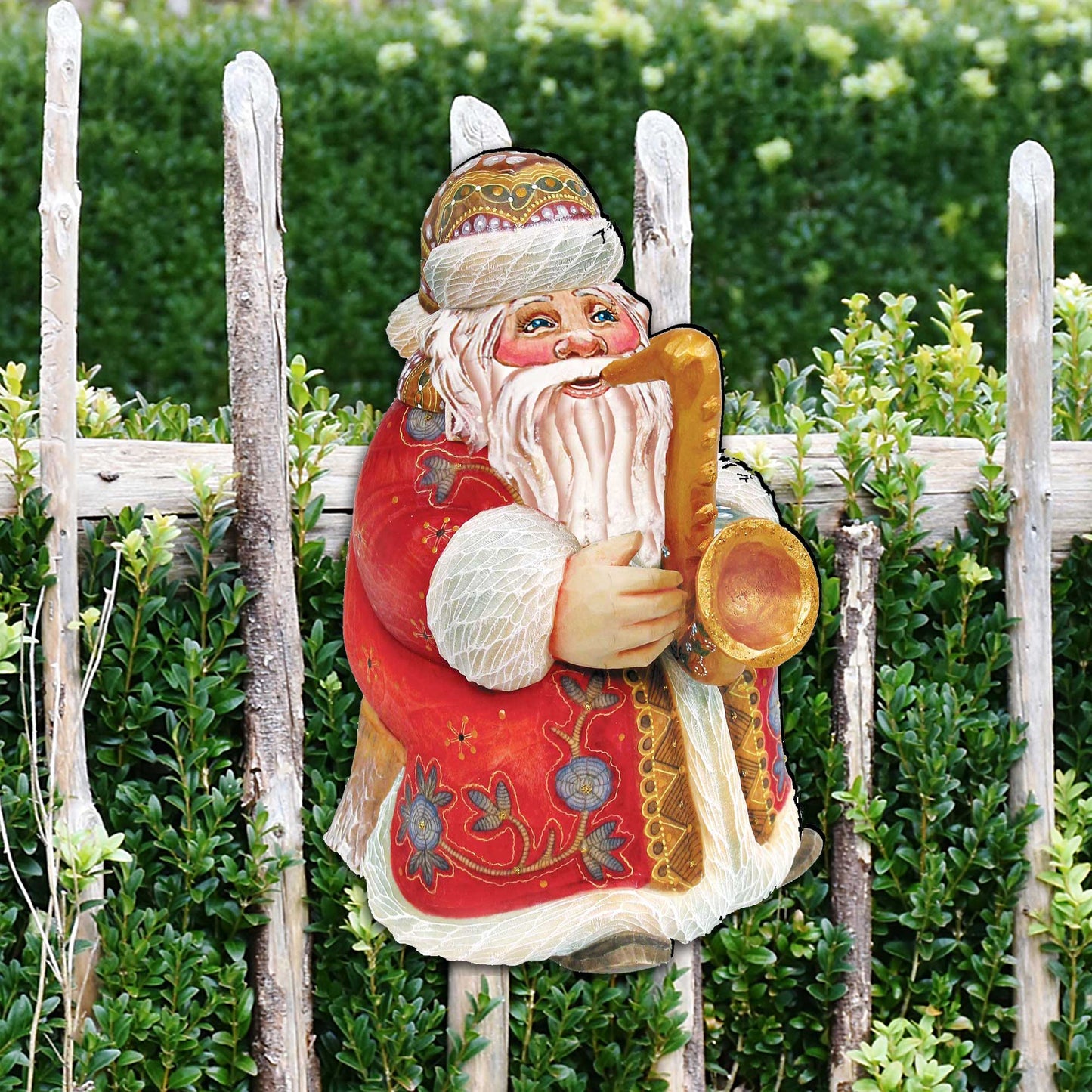 Jazzman Santa Christmas Door Decor by G. DeBrekht - Christmas Santa Snowman Decor - 8116211H
