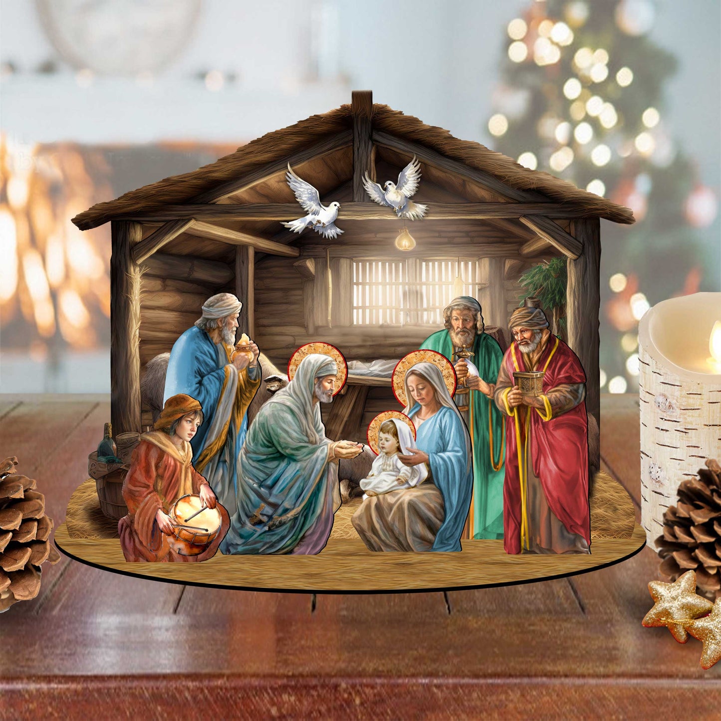Nativity Scene Decorative Village Set by G. Debrekht Nativity Holiday Decor - 852763