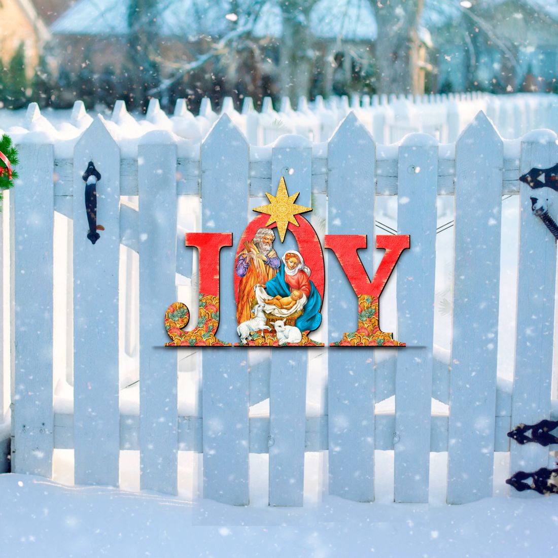 Regal Joy Nativity Christmas Nativity Door Decor by G. DeBrekht - Nativity Holiday Decor - 8121456H