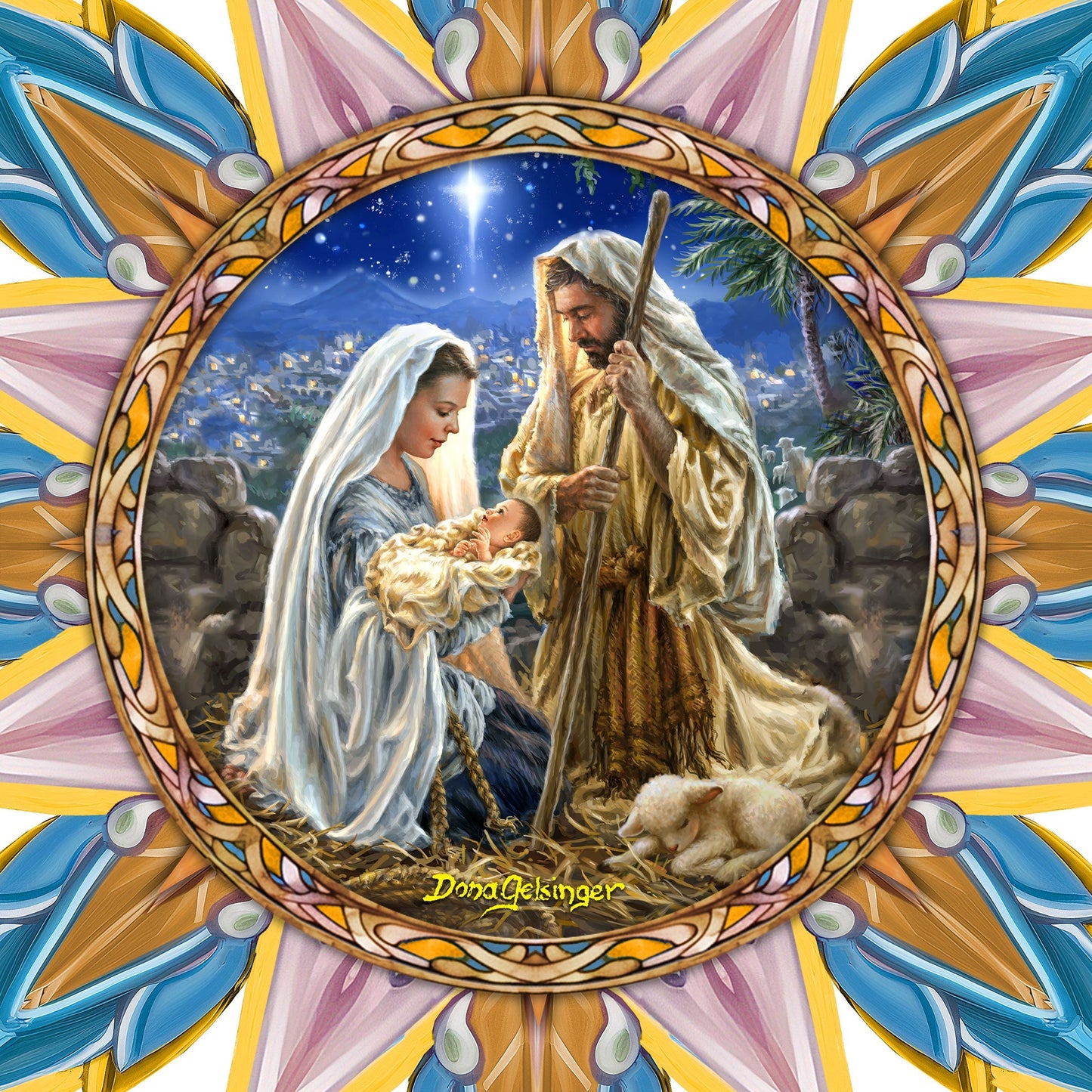 Glory to God Star Tree Topper Wooden Decor by D. Gelsinger - Nativity Holiday Decor - 89517-DG