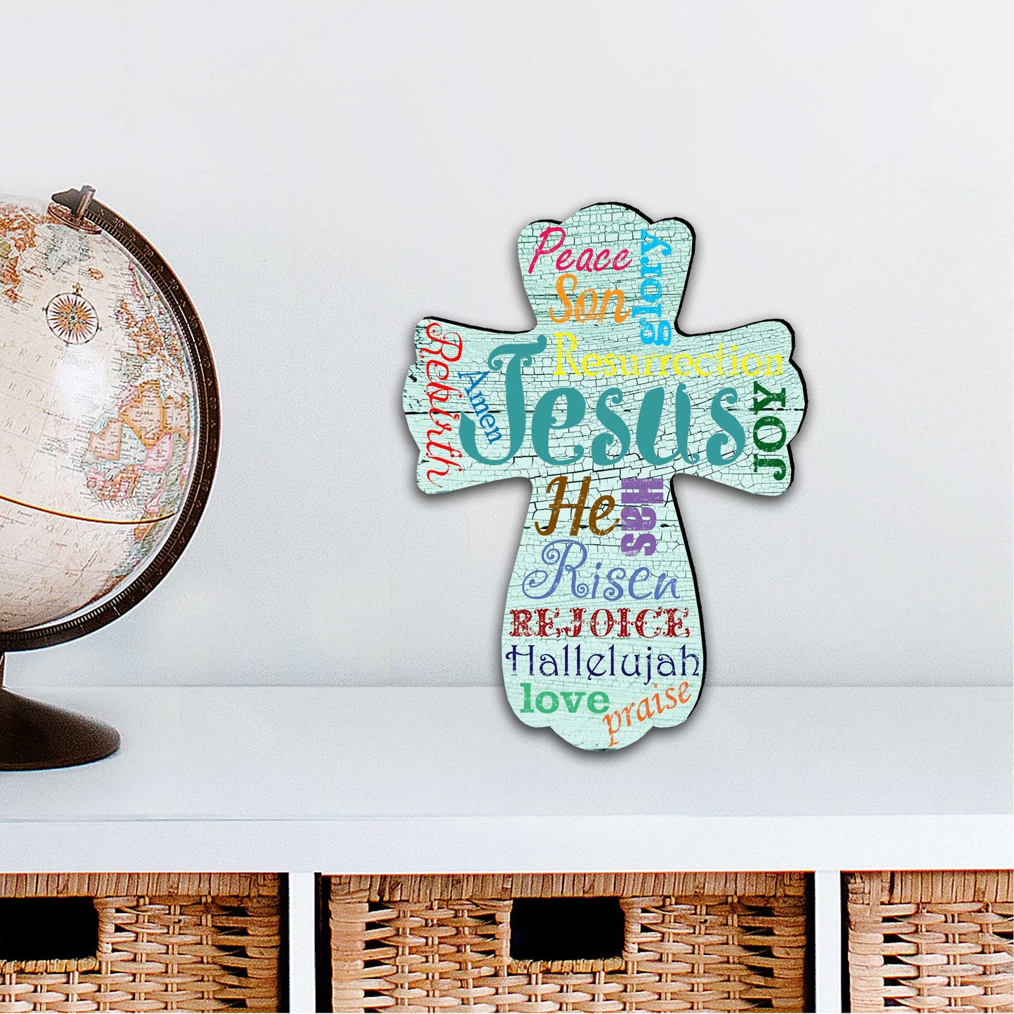 Jesus Cross Easter Door Decor by G. DeBrekht - Easter Spring Decor - 8198715H