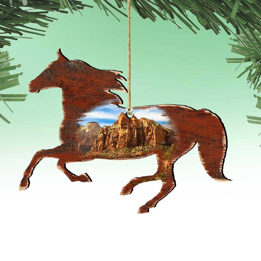 Horse Wooden Ornaments by Nature Wonders - Wildlife Holiday Decor - 81981582