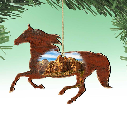 Horse Wooden Ornaments by Nature Wonders - Wildlife Holiday Decor - 81981582