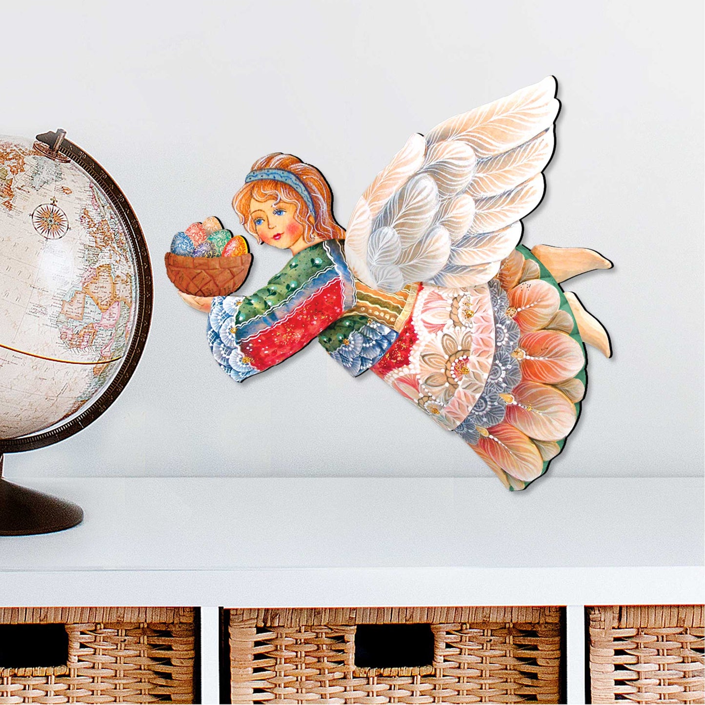 Flying Easter Angel Easter Door Decor by G. DeBrekht - Easter Spring Decor - 8154154H