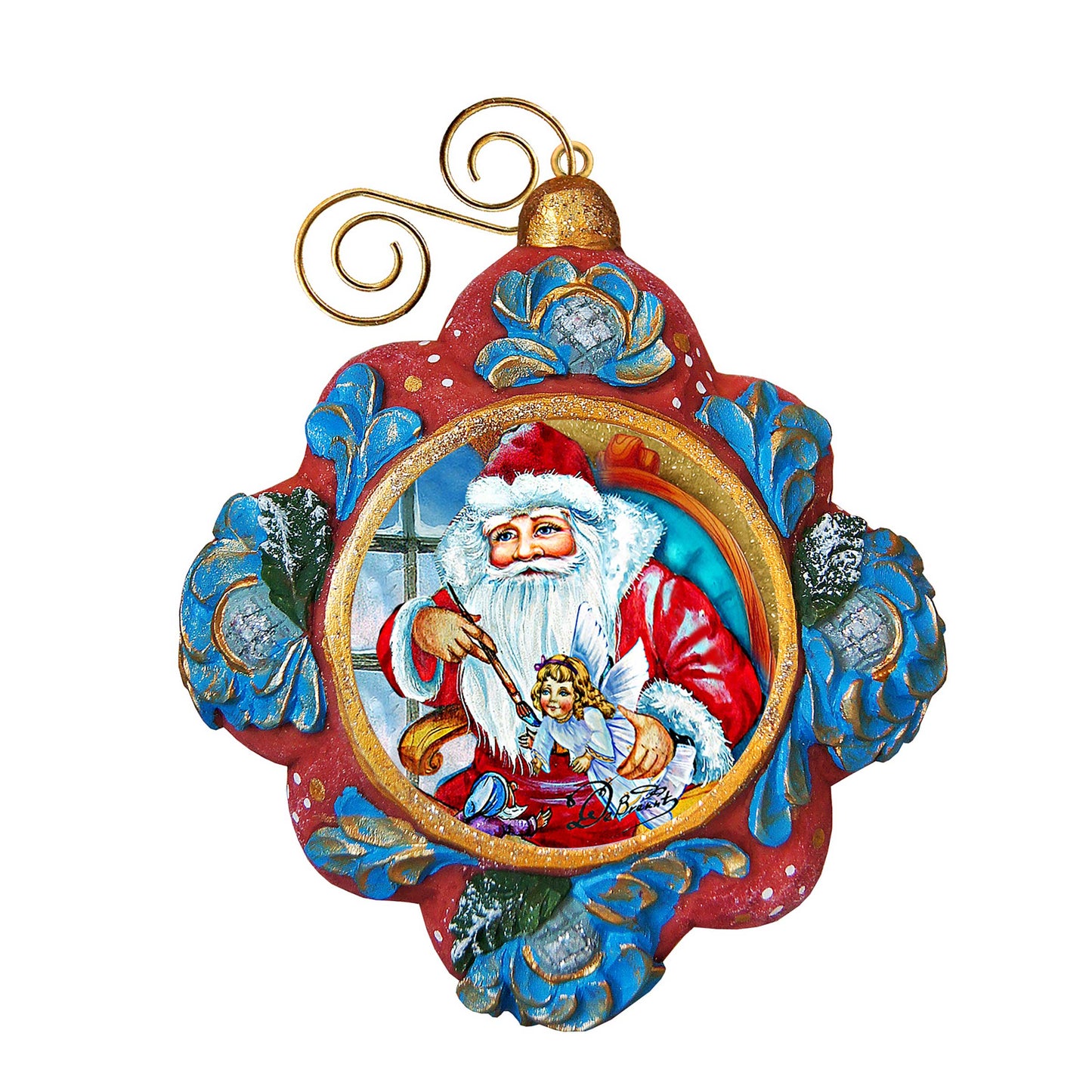 Nativity Workshop Sculpted Hand-Painted Christmas Ornament by G. DeBrekht - Nativity Holiday Decor - 6102415