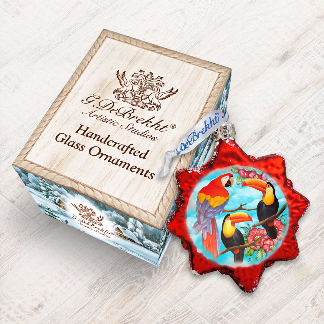 Amarante Mount Rushmore Glass Ornament by G. DeBrekht - Coastal Holiday Decor - 775483