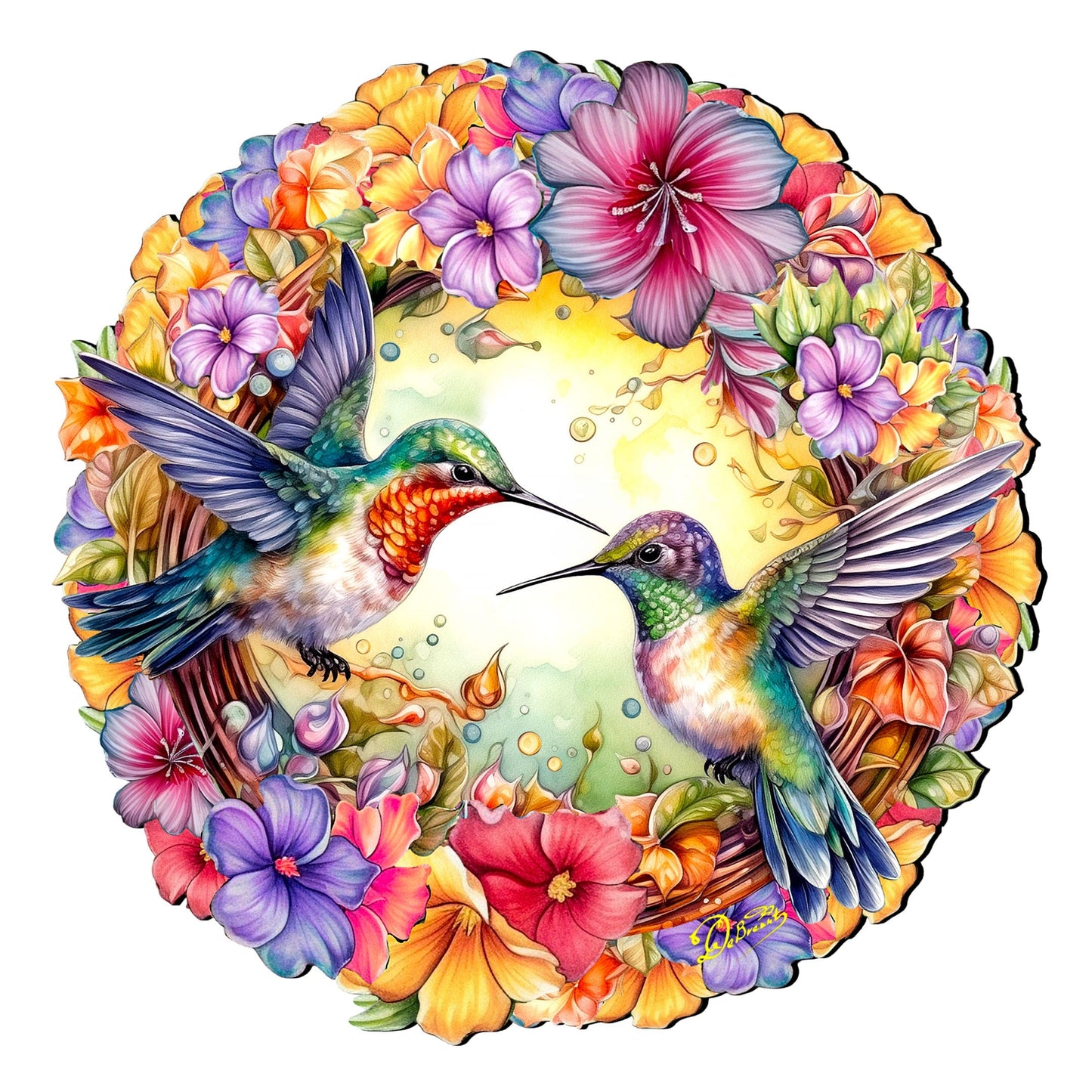 Hummingbirds Holiday Door Decor by G. Debrekht - Christmas Decor - 8652804H