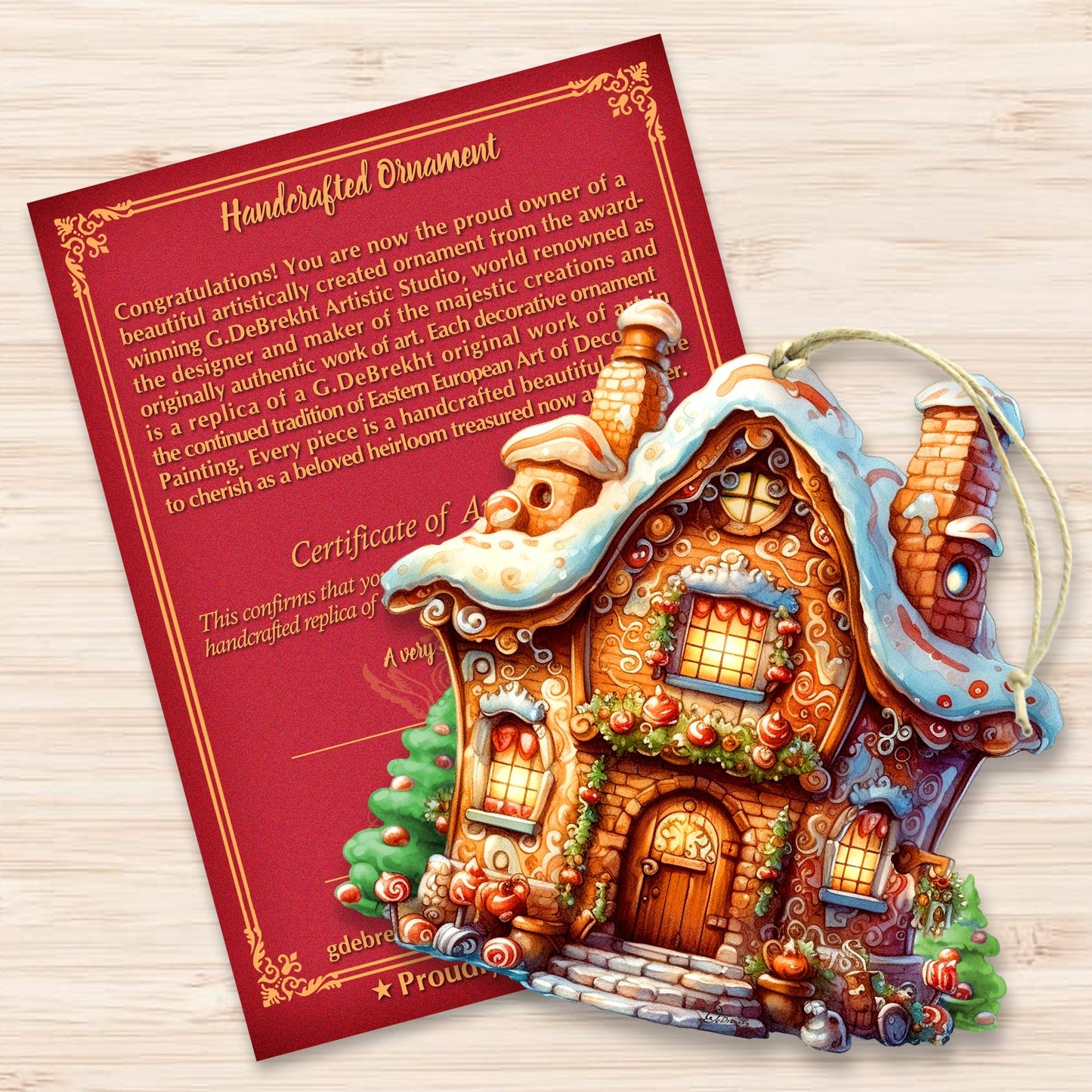 Fairy Tale House Wooden Ornaments by G. Debrekht - Christmas Decor - 8100191-1