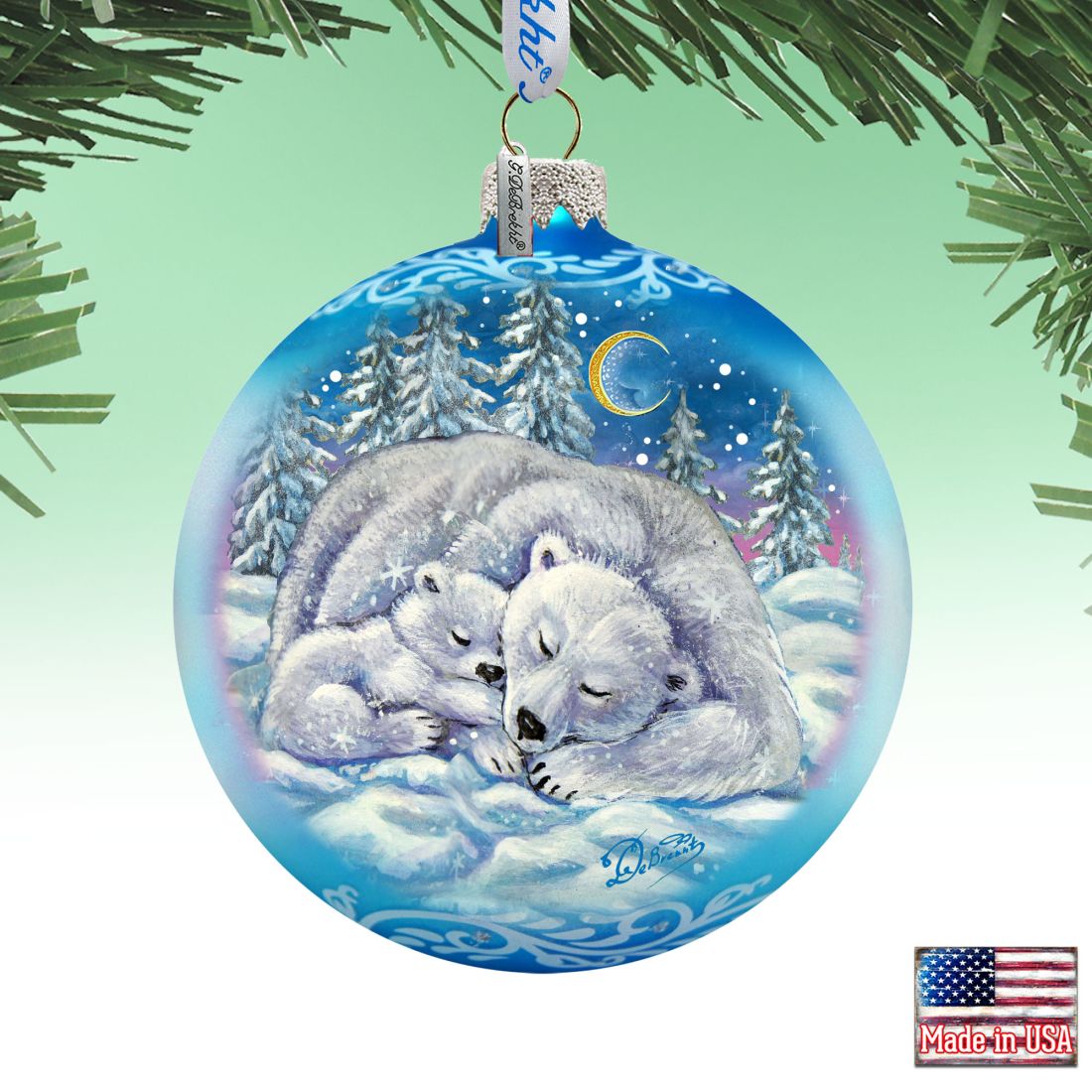 A Comforting Winters Night Limited Edition Glass Ornament by G. Debrekht - Christmas Decor - 73912
