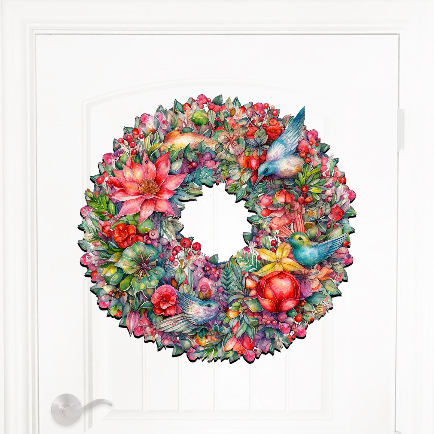 Summer Blooms Wreath Holiday Door Decor by G. Debrekht - Spring Easter Decor - 8611072H