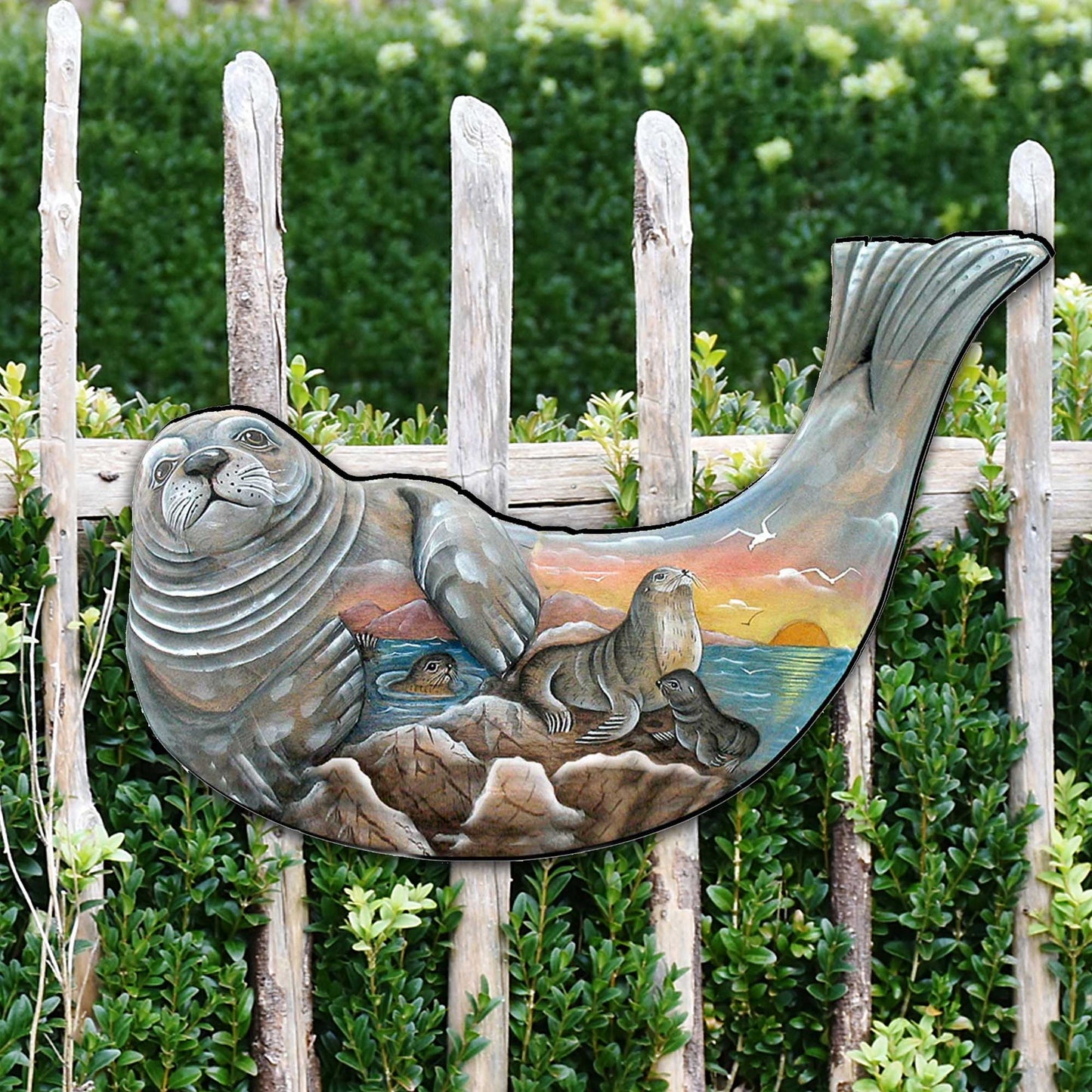 Sea Lion Beach House Door Decor by G. DeBrekht - Coastal Holiday Decor - 8158914H