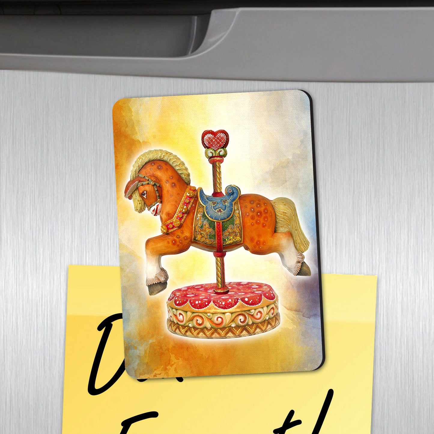 Carousel Horse Refrigerator Magnets Set of 3