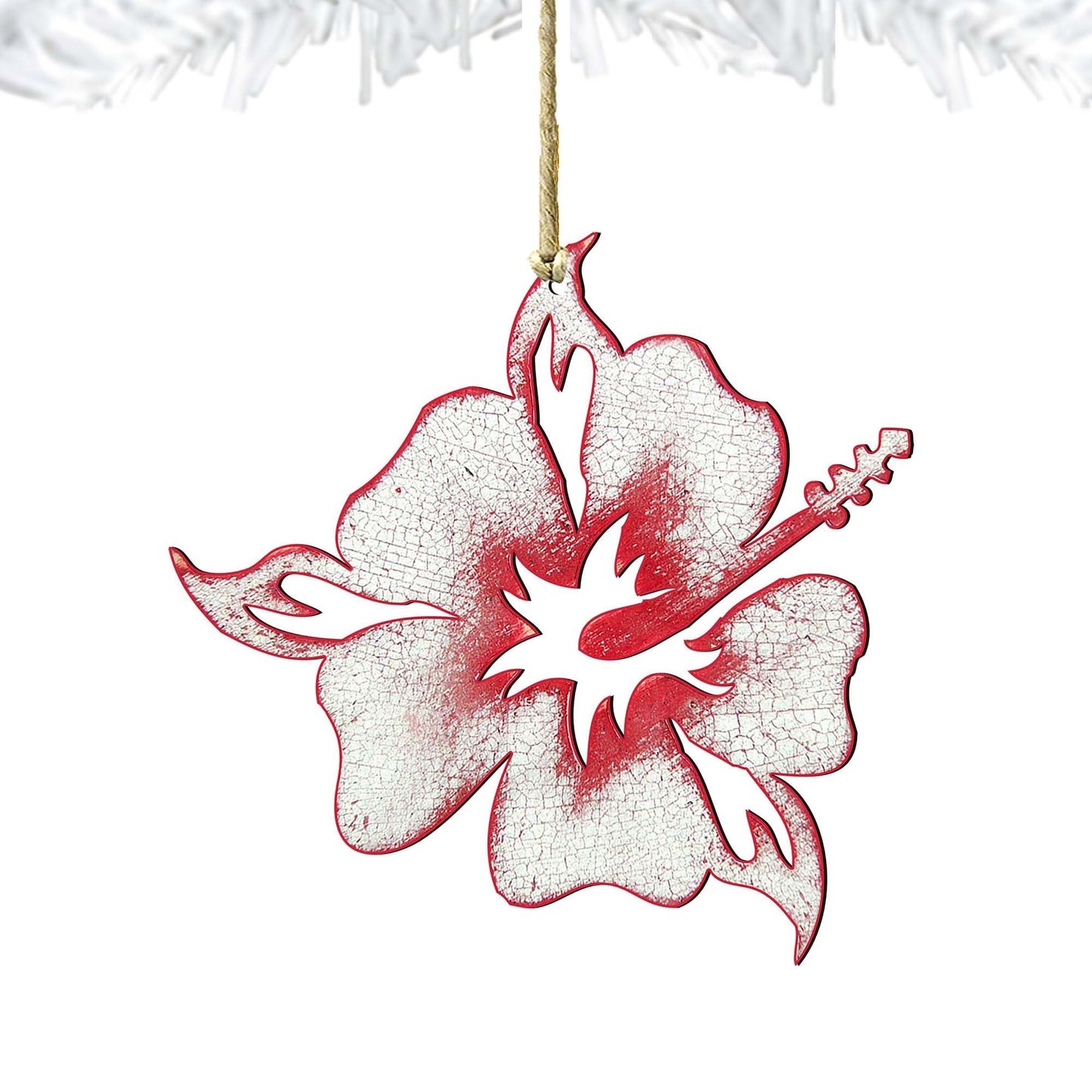Rustic Hibiscus Flower Wooden Ornaments by Nature Wonders - Love Family Kids Decor - 8198421