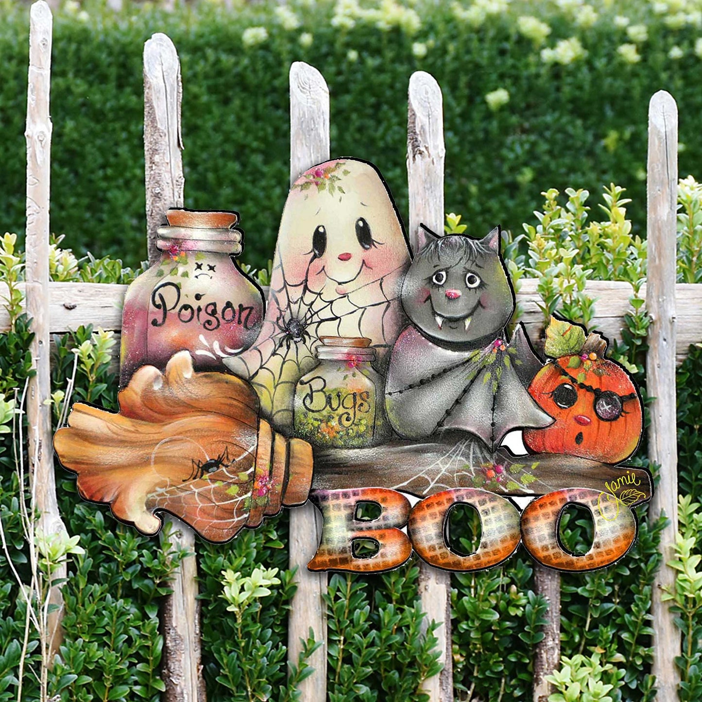 Brunhilda's Broom! Halloween Door Decor by Jamie Mills-Price - Thanksgiving Halloween Decor - 8457411H