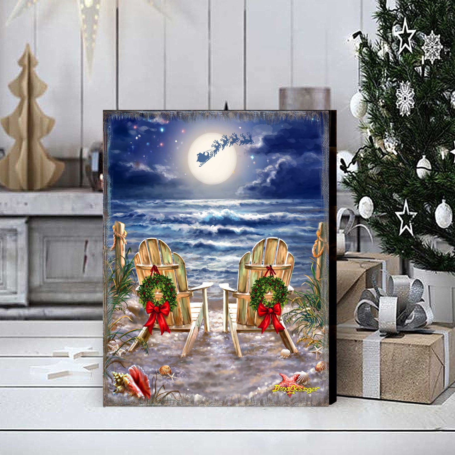 Moonlight Christmas Wall Art by D. Gelsinger - Christmas Decor - 95683B-DG