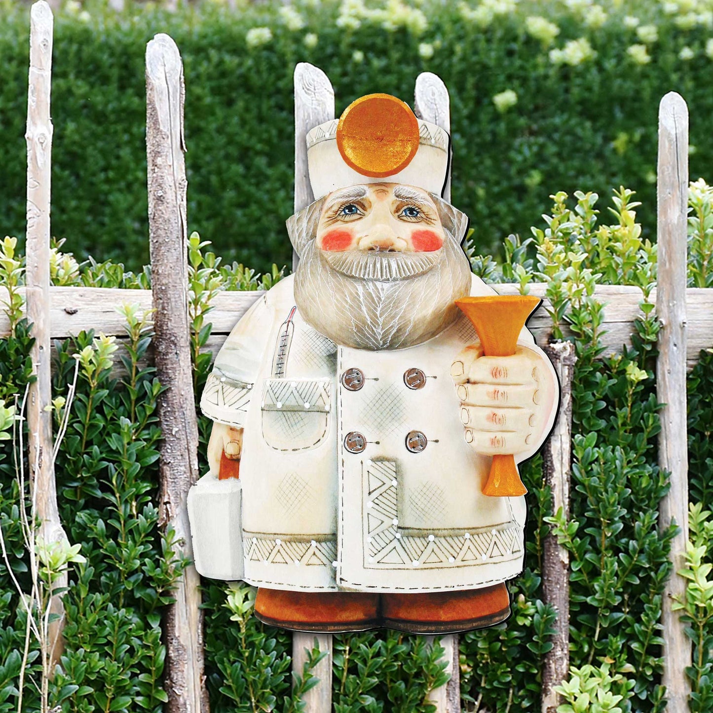 Doctor Santa Christmas Door Decor by G. DeBrekht - Christmas Santa Snowman Decor - 8151921H