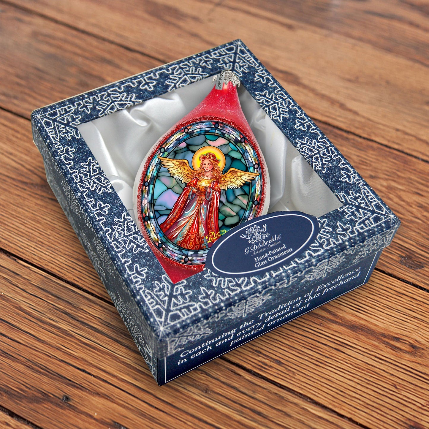 Angel of Hope Drop Glass Ornament by G. Debrekht - Nativity Holiday Decor - 757-053