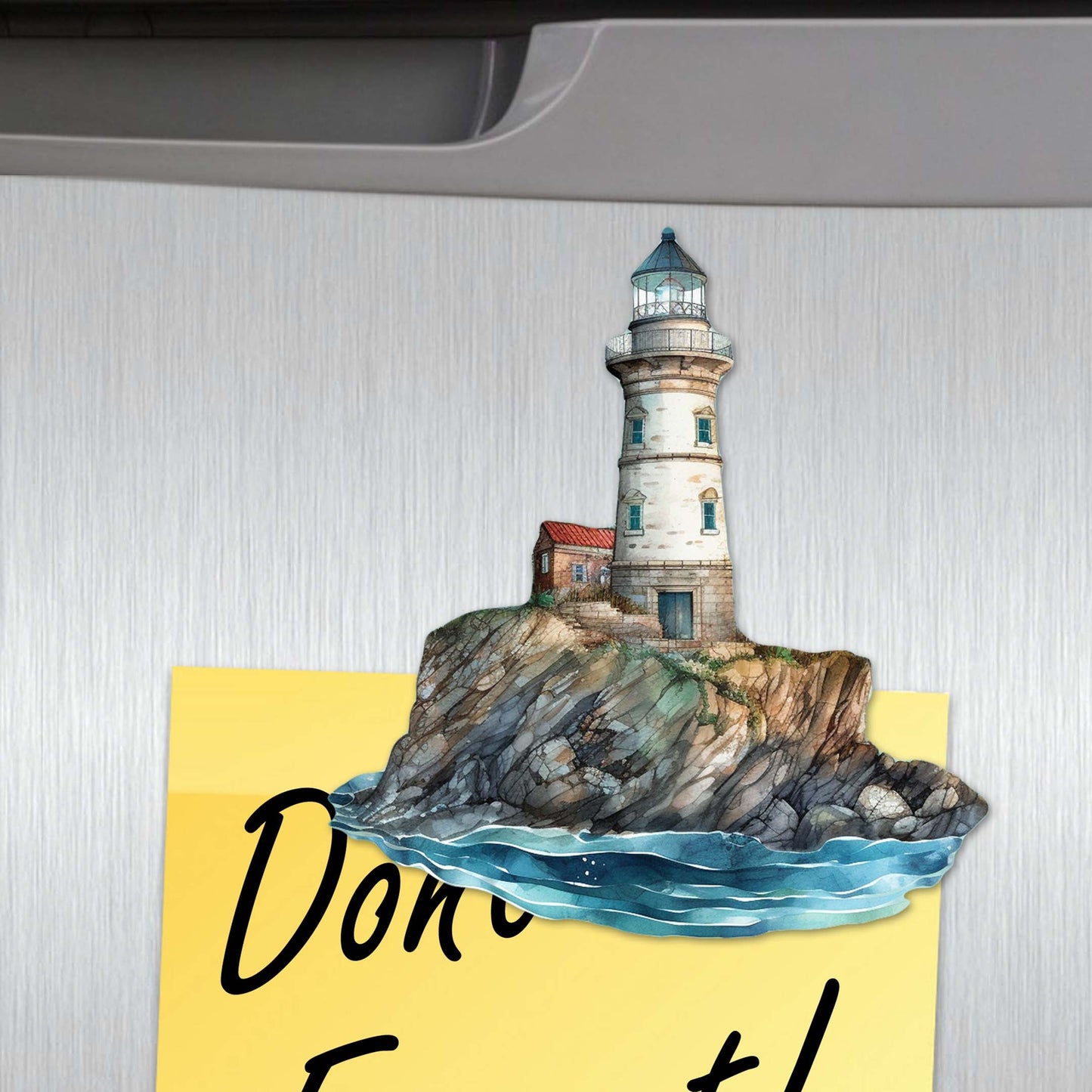 Lighthouse Decorative Wooden Magnets Set of 6 by G. Debrekht - Coastal Decor - 8090022G-S6