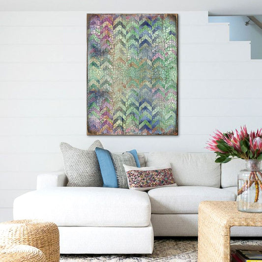 Graphic Rustic Wooden Wall Art by G. DeBrekht - Floral Ornamental Decor - 95002B