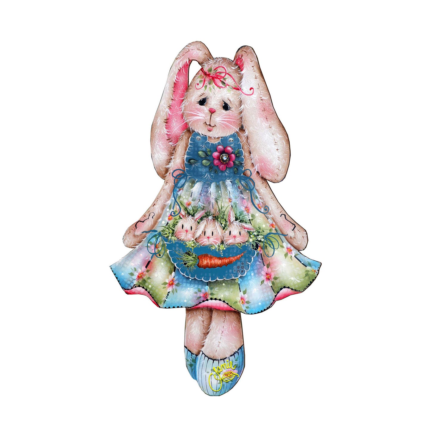 Pocketful of Bunnies Easter Door Decor by Jamie Mills-Price - Easter Spring Decor - 8457705H-MP