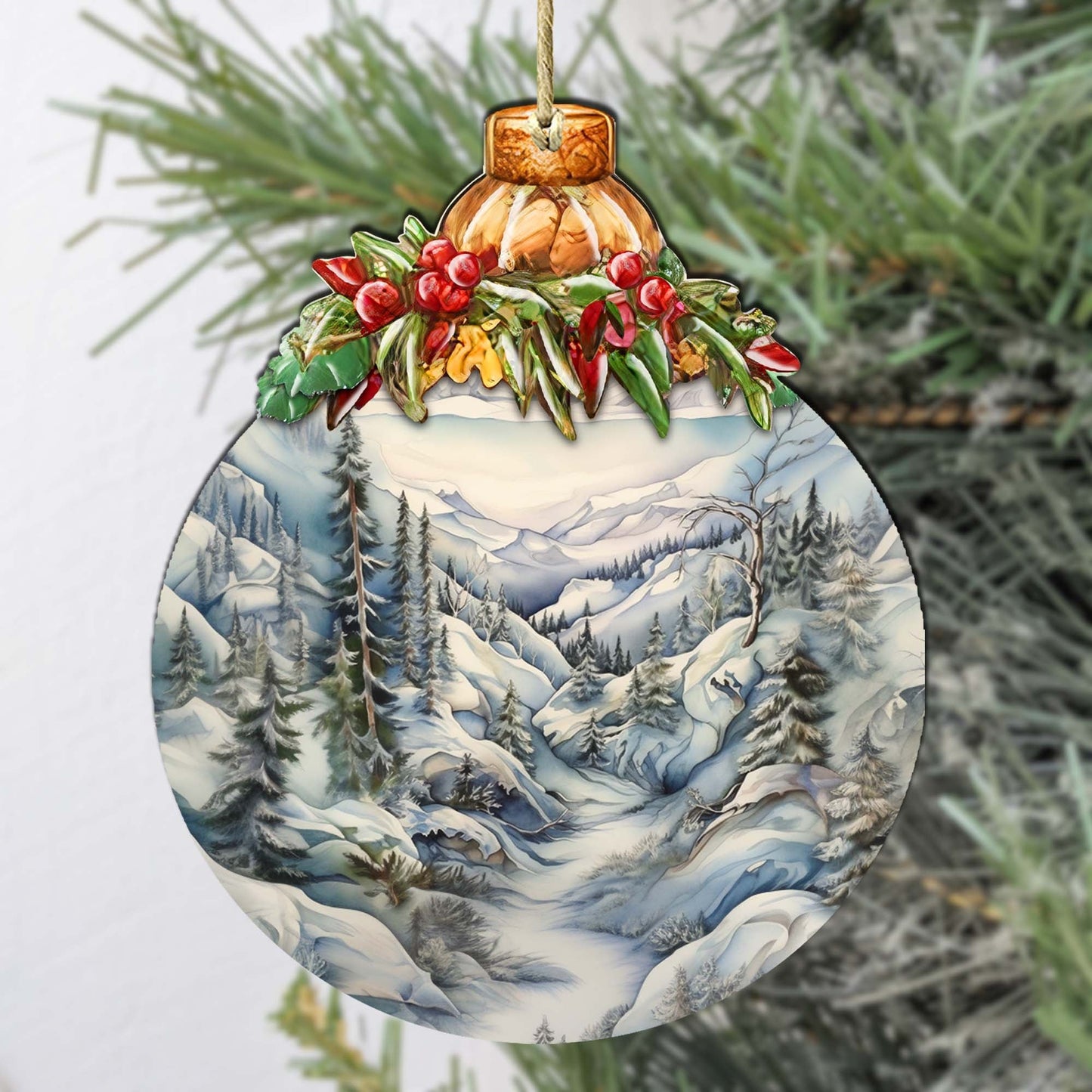 Alaska's Nature's Beauty Wooden Ornaments by G.Debrekht - Wildlife Holiday Decor - 870035