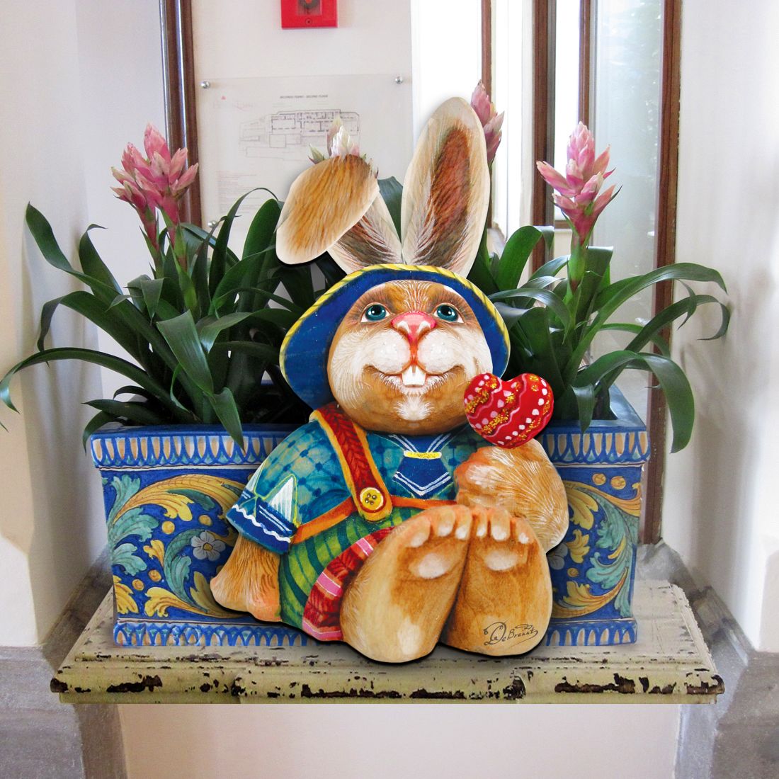 Baby Bunny Easter Door Decor by G. DeBrekht - Easter Spring Decor - 8154422H