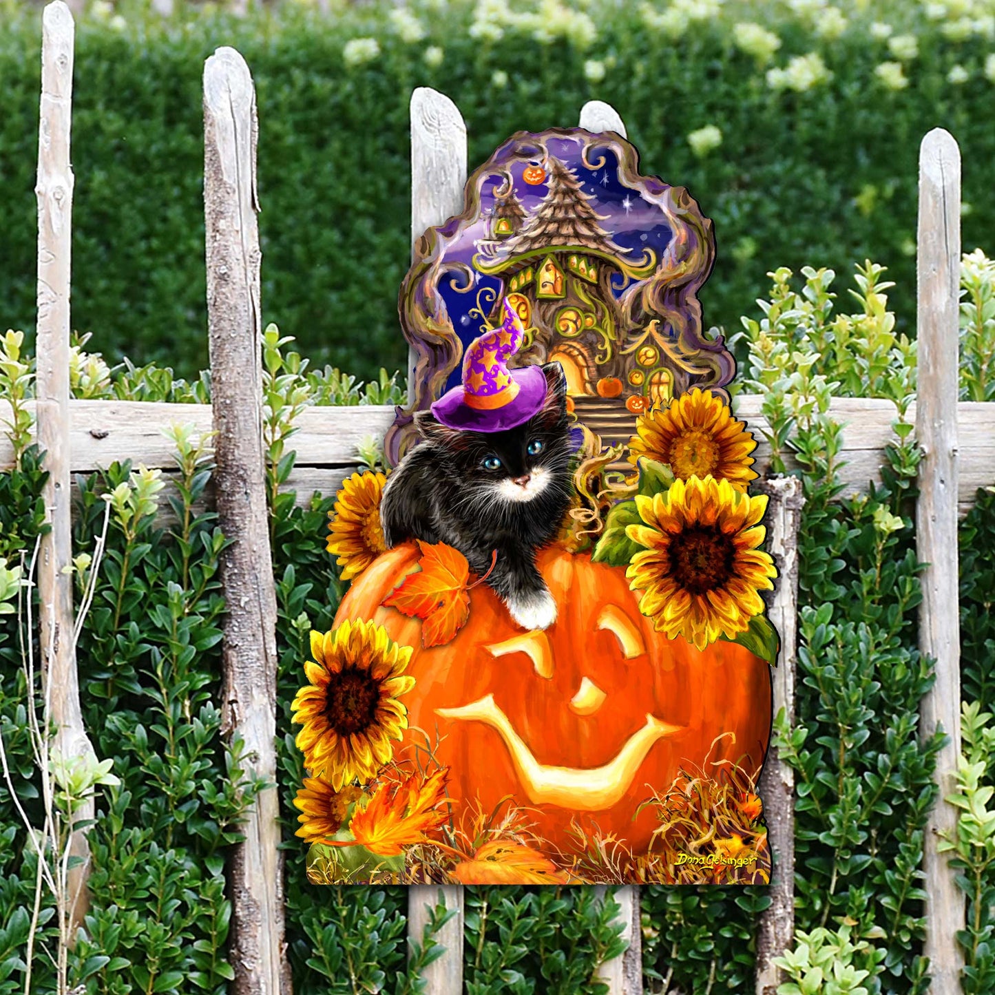 Halloween Kitten Door Decor by D. Gelsinger - Thanksgiving Halloween Decor - 8461066H-DG