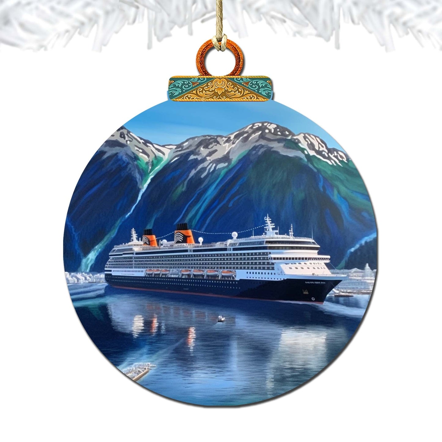 Alaskan Summit Cruise Wooden Ornaments by G.Debrekht - Wildlife Holiday Decor - 870067
