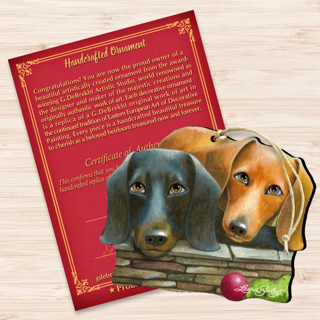 Where Is the Ball Wooden Ornaments Pets by Laura Seeley - Pets Dog and Cats Decor - 8511016-LS