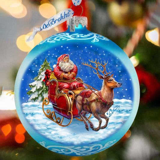 Enchanted Midnight Journey Lg Glass Ornament by G.Debrekht - Christmas Holiday Decor - 73962