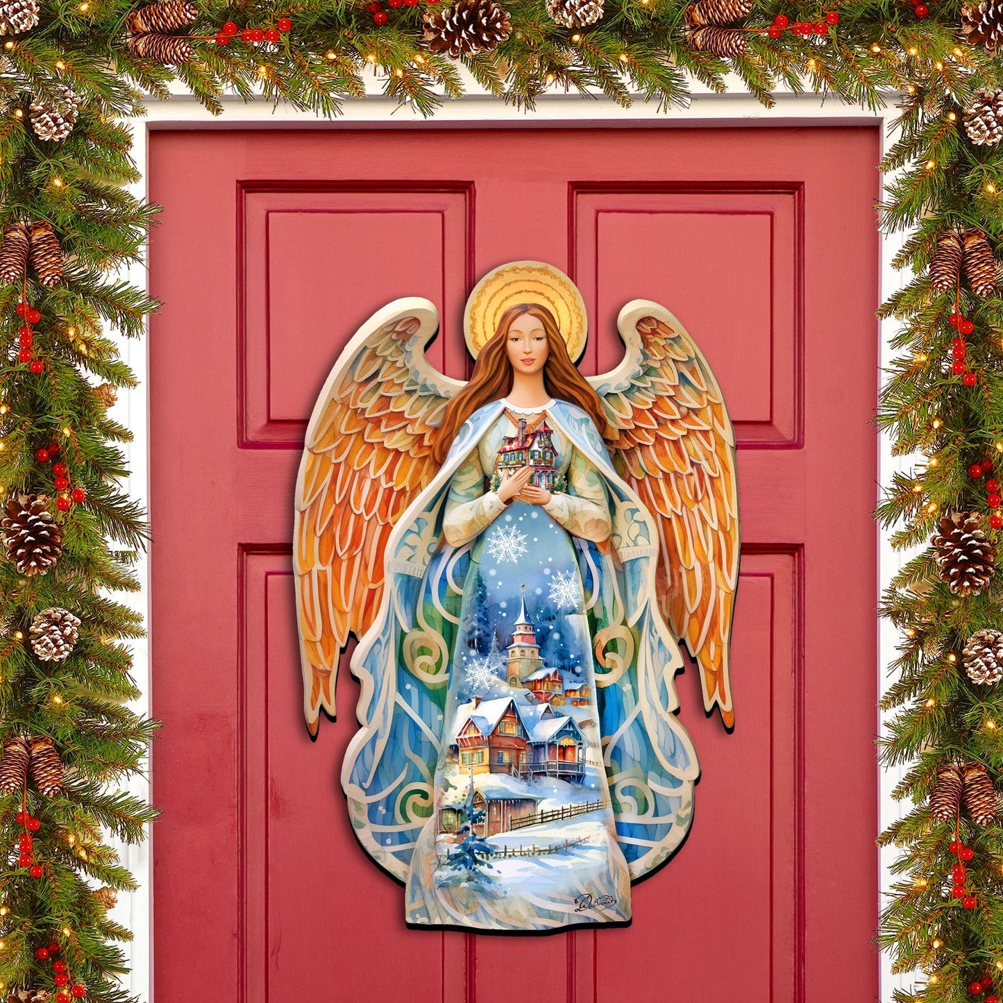 Blessing Home Angel Holiday Door Decor by G. Debrekht - Christmas Decor - 8611021H