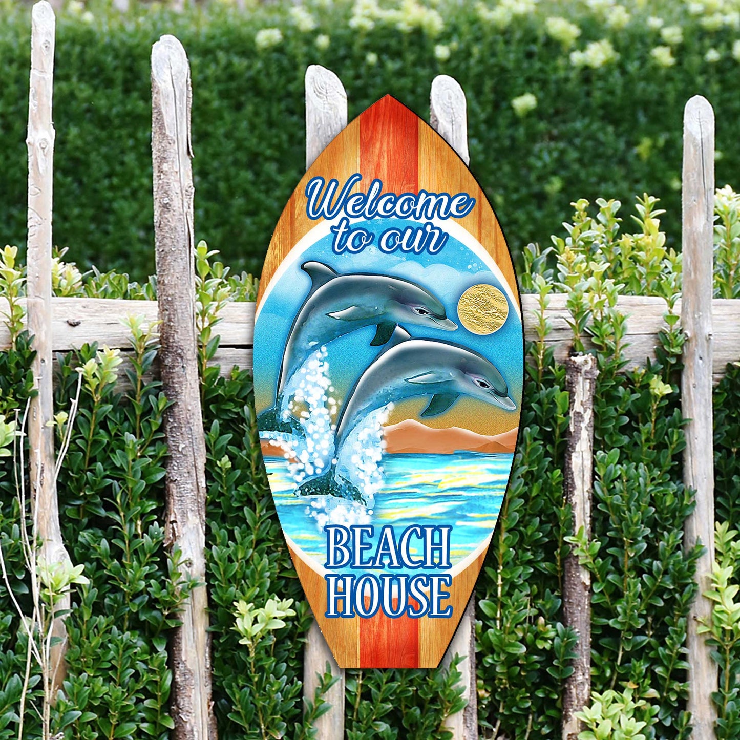 Surfboard Coastal Door Decor by G. DeBrekht - Coastal Holiday Decor - 8198522-2H