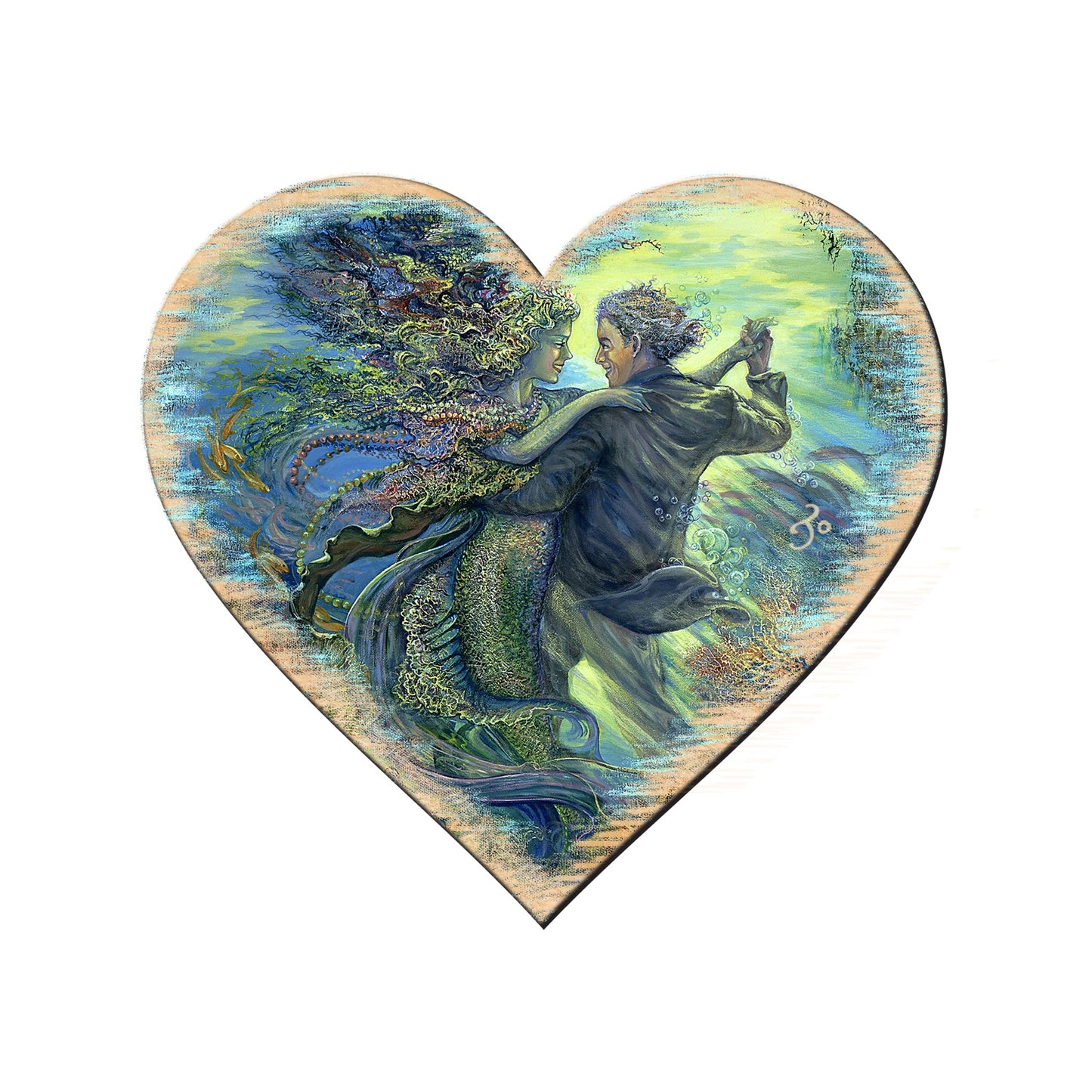 For the Love of a Mermaid Wall Hanger by Josephine Wall - Coastal Sea-Life Decor - 8472111H-JW