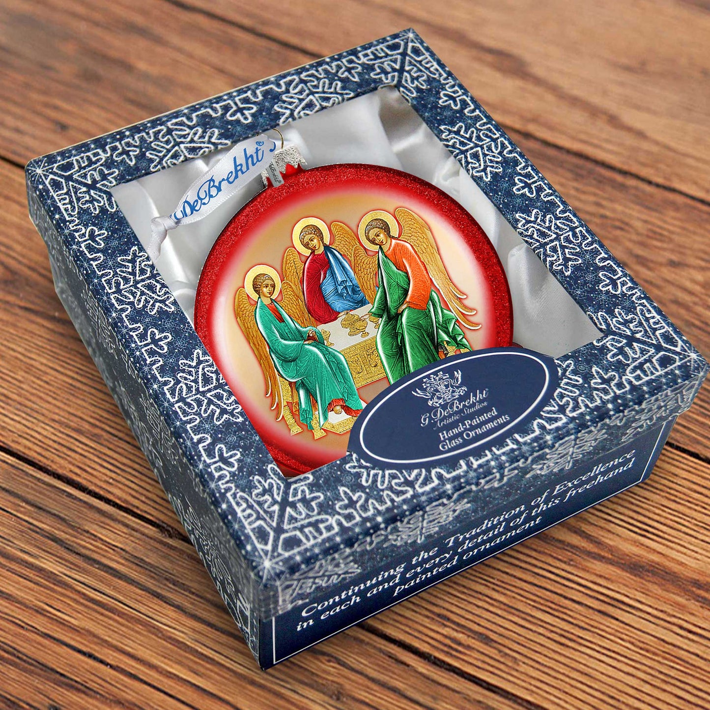 Trinity Glass Ornament by G. DeBrekht - Nativity Holiday Decor - 744-019