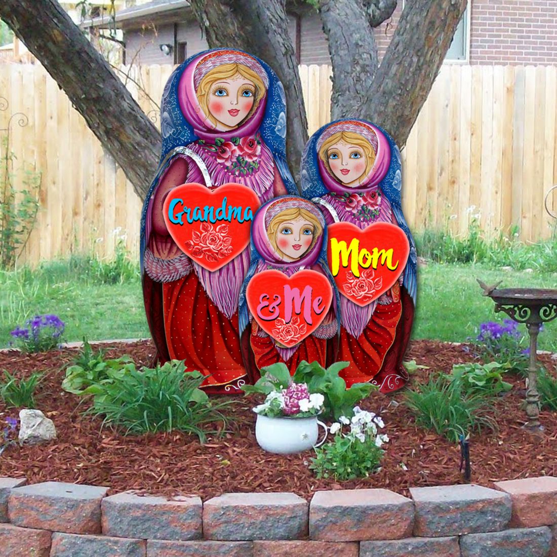 Santa Roly-poly Doll Christmas Door Decor by G. DeBrekht - Christmas Santa Snowman Decor - 8115012H