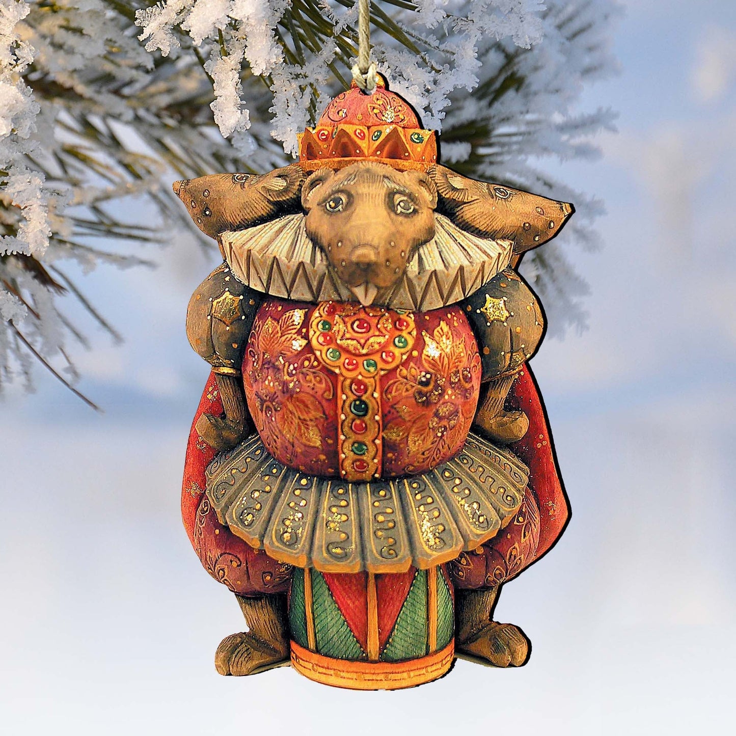 Jester Wooden Ornaments by G. DeBrekht - Thanksgiving Halloween Decor - 8153310