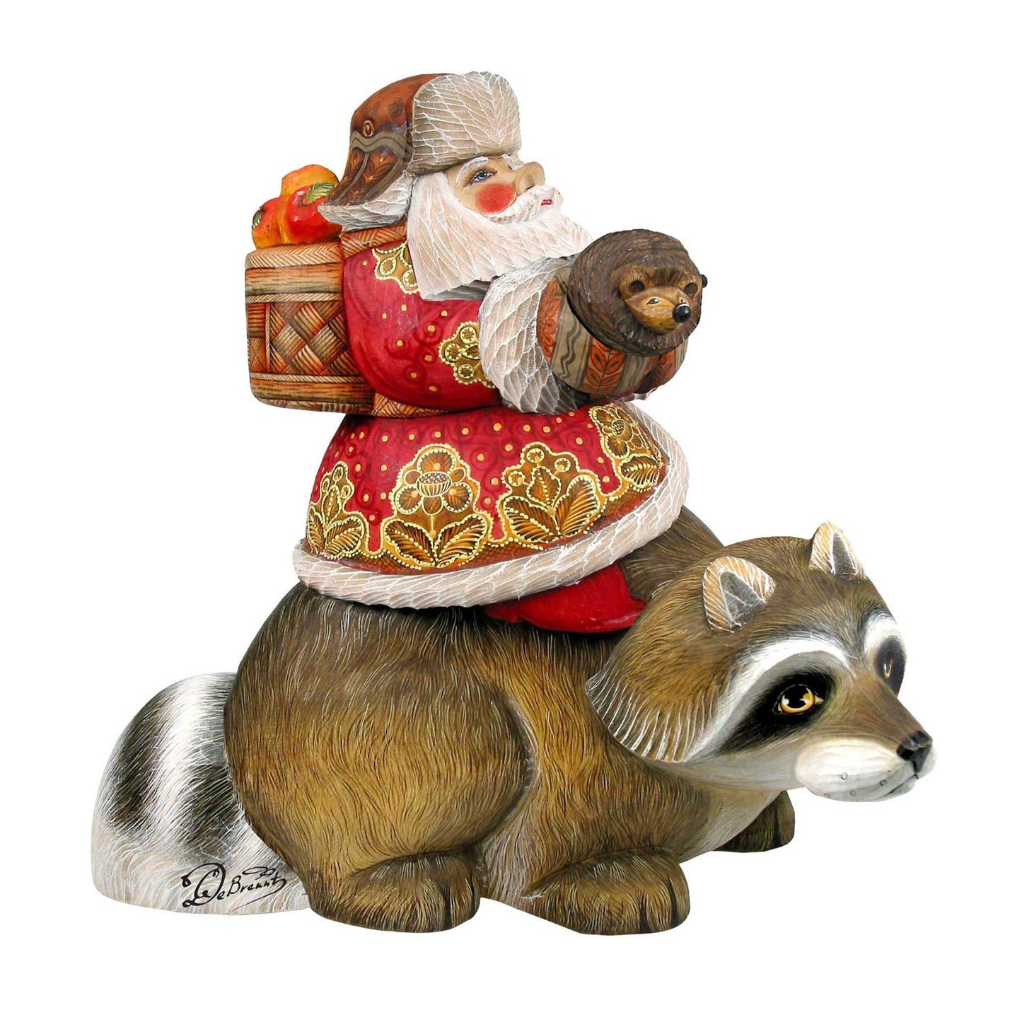 Raccoon Santa Christmas Door Decor by G. DeBrekht - Christmas Santa Snowman Decor - 8121636H