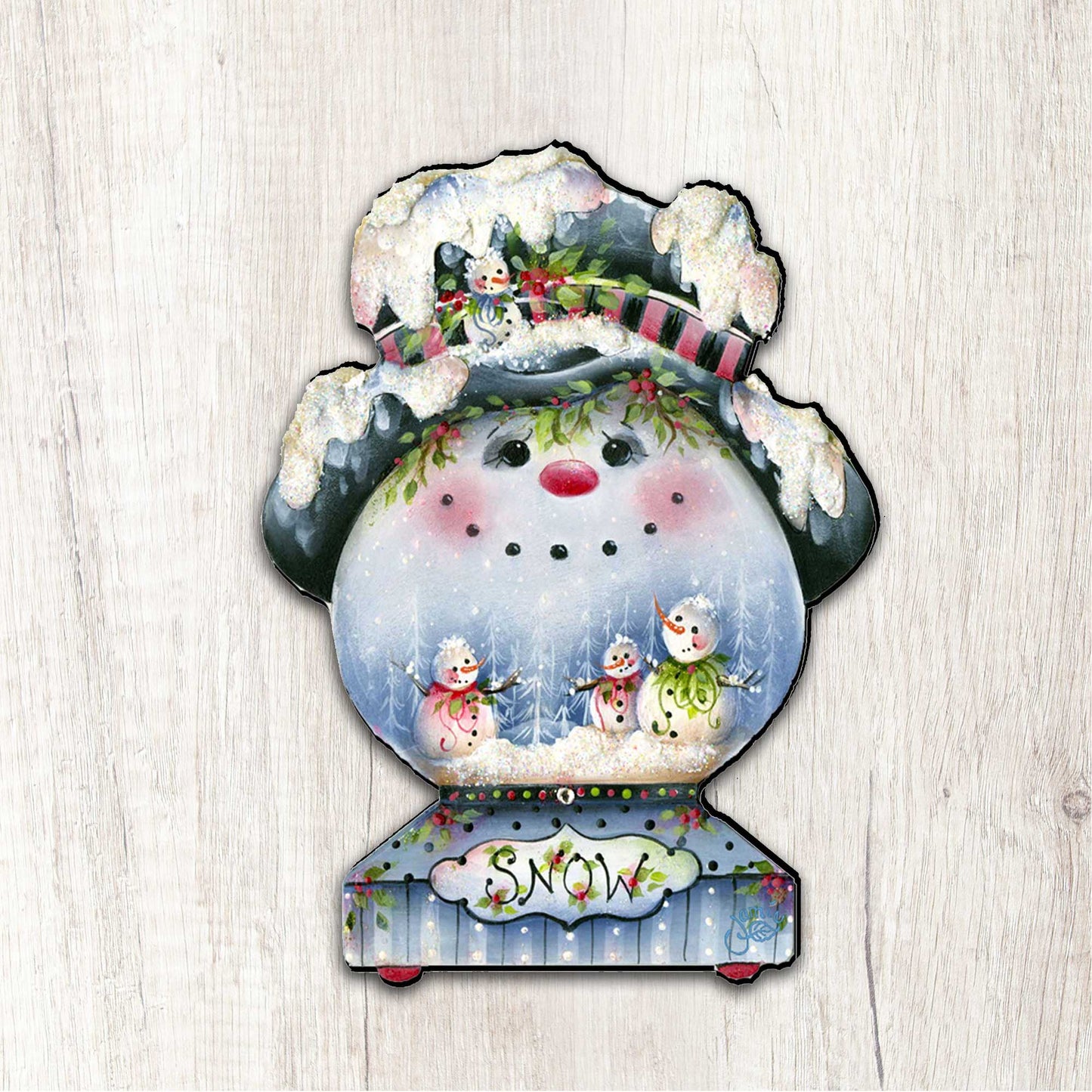 Joe Cool Snow Globe Door Decor by Jamie Mills-Price - Christmas Santa Snowman Decor - 8457506H
