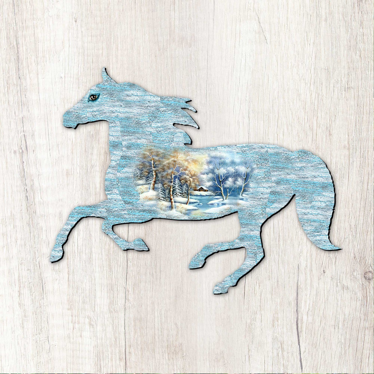 Running Horse Wildlife Door Decor - G. DeBrekht - Wildlife Holiday Decor - 8198152H