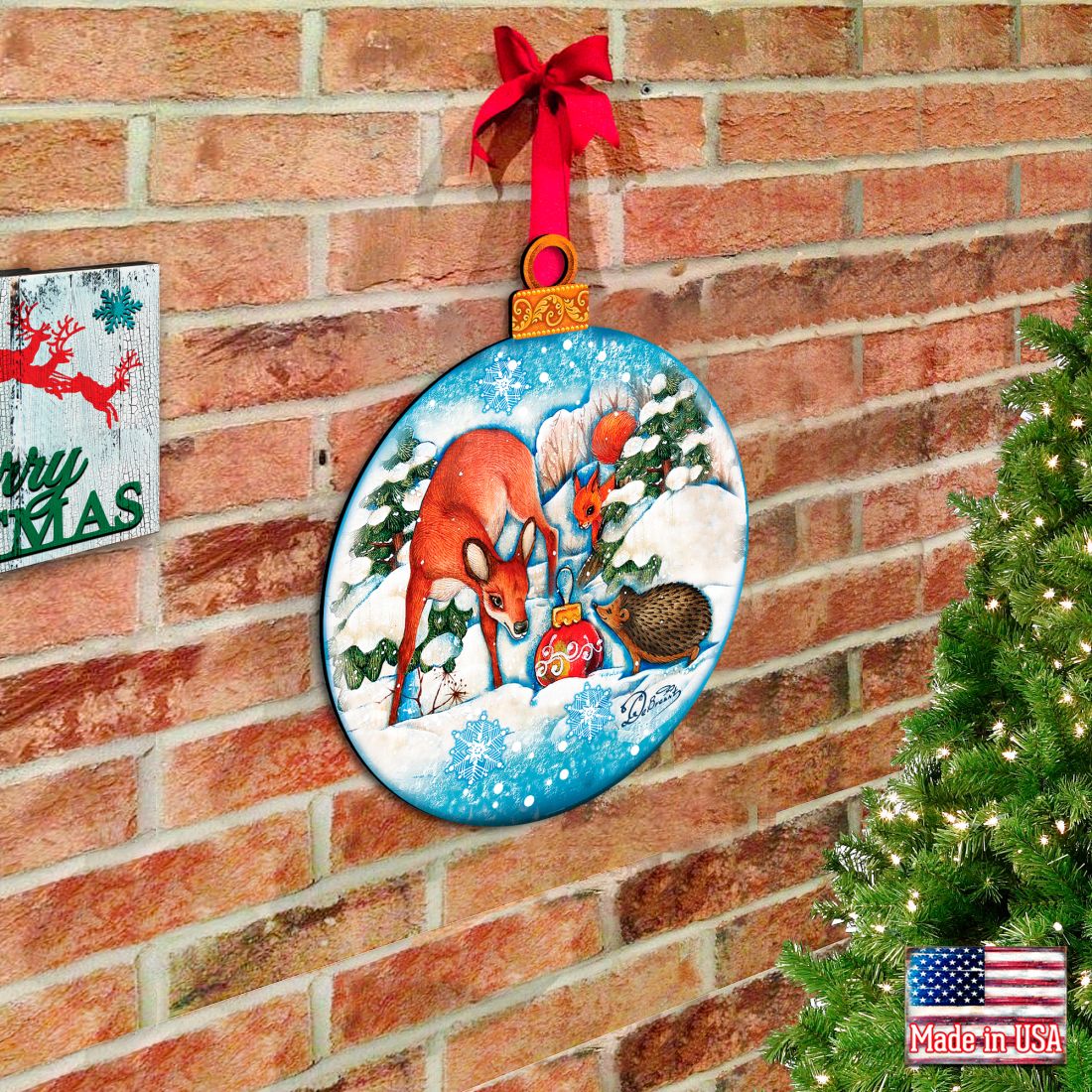 Forest Friends Christmas Door Decor by G. DeBrekht - Christmas Decor - 8173412H