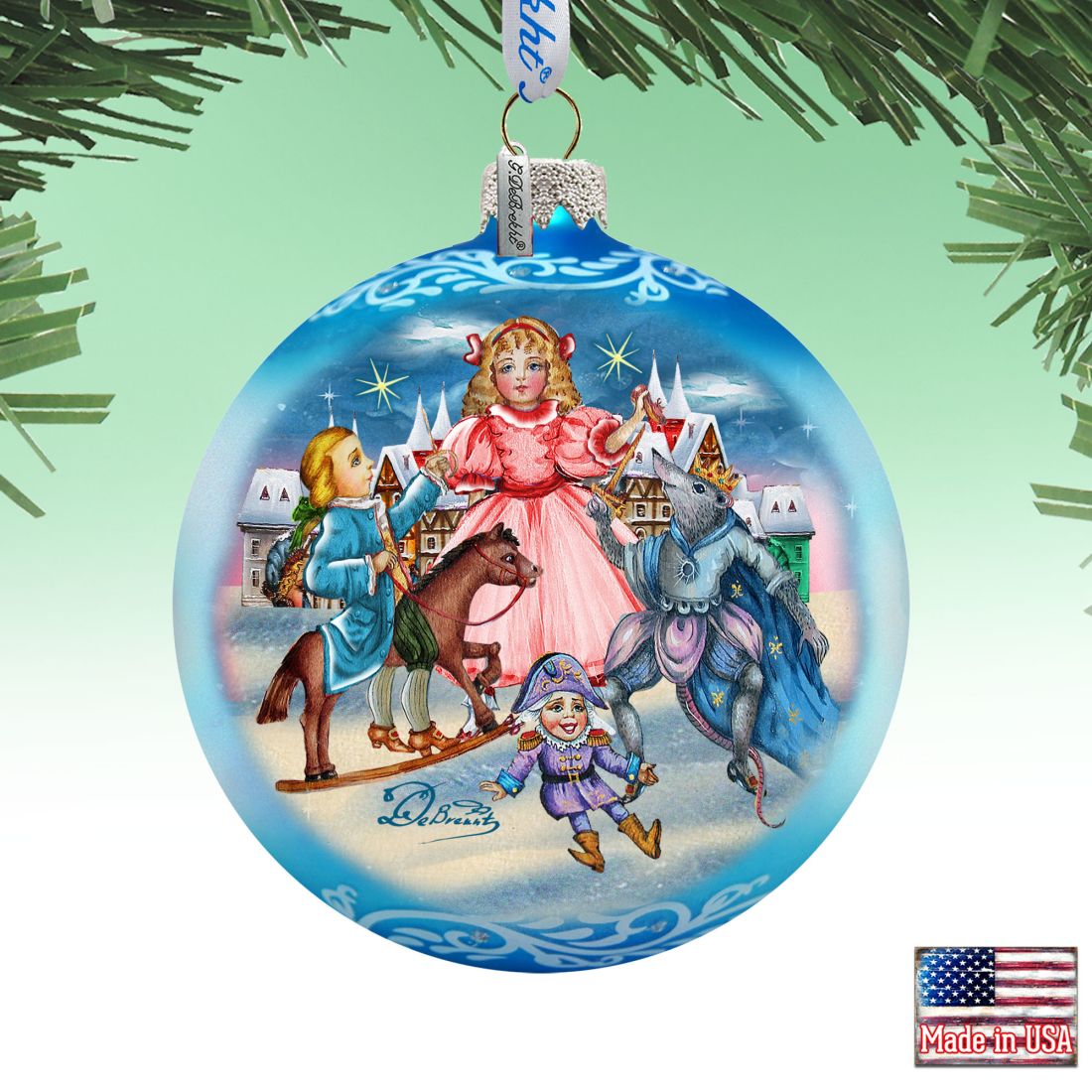 Nutcracker Story Glass Ornament Limited Edition by G. DeBrekht - Christmas Decor - 73916